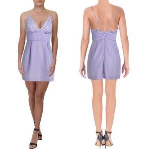 NWT New $250 Free People We Go Together Mini Lilac Zeffer Dress Size 0